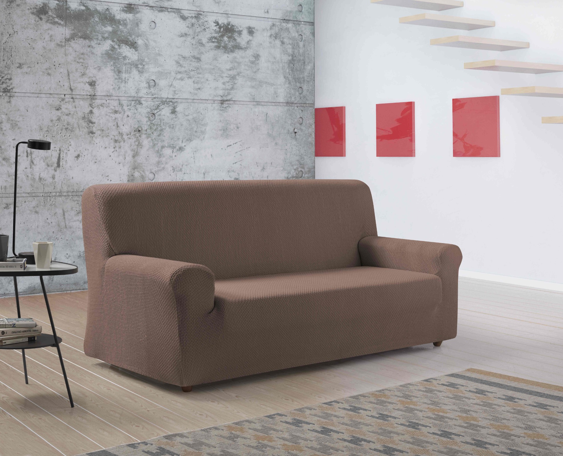 Funda De Sofá Elástica Adaptable Beige 130 - 180 Cm RUSTICA Maisons Du Monde